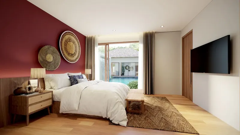 Bedroom of villa in Chalong