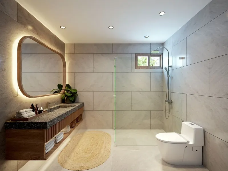 Bathroom of villa in Chalong