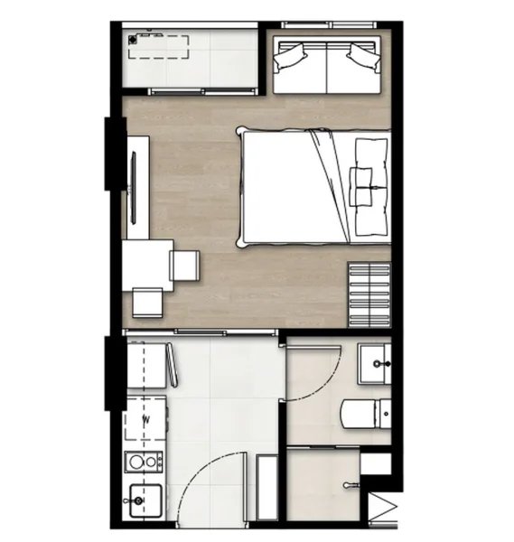 Studio in the area of Katu, Phuket at The Origin Kathu-Patong complex