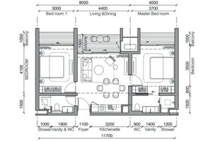 2 Bedroom Apartment 50 meters from Bang Tao Beach, Phuket in Gardens of Eden