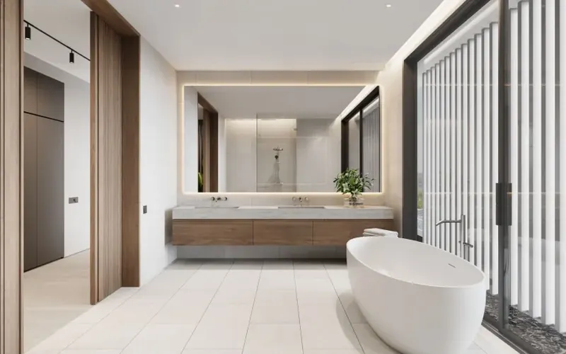 Bathroom of villa in Ко Каео