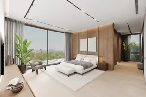 Bedroom of villa in Ко Каео