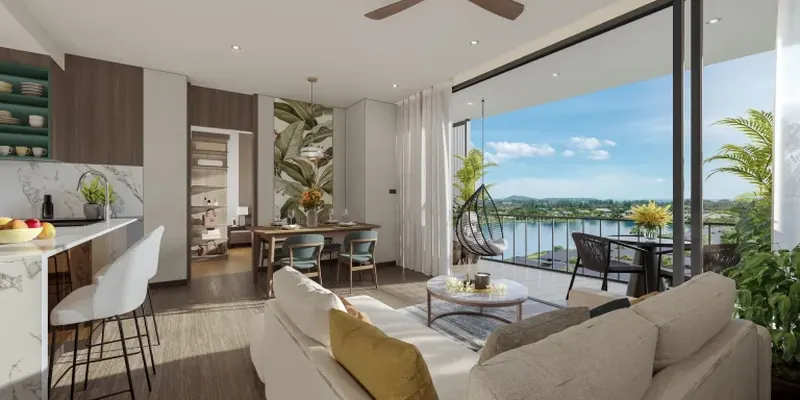 Bedroom of condo in Choeng Thale
