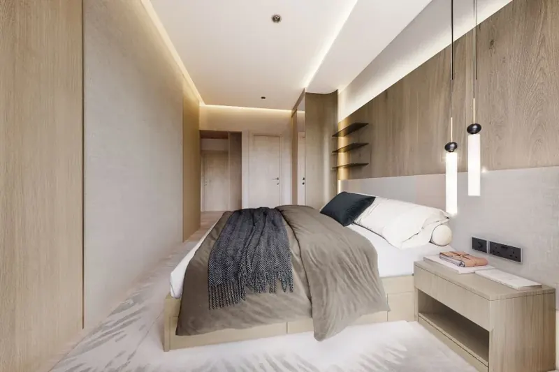 Bedroom of condo in Si Sunthon