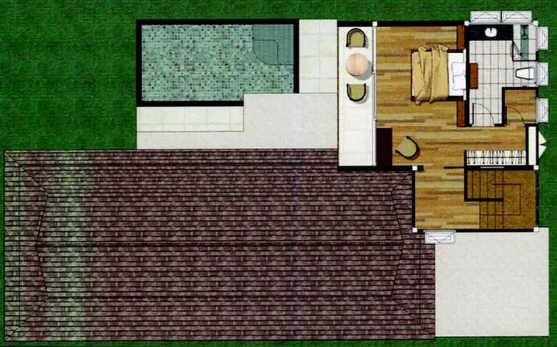 Finished two-storey villa with 4 bedrooms and a swimming pool in Rawai, Phuket in KA Villa complex