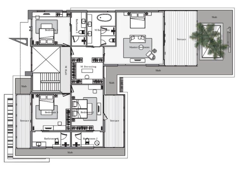 Two-storey villa with 4 bedrooms and a swimming pool near Laguna area, Phuket in Island Collection