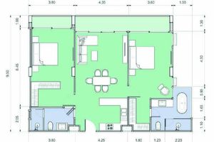 2 Bedroom Apartment in Cherng Talai Area, Phuket at Pirak Condominium