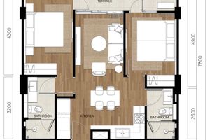 2 Bedroom apartment a few minutes from Bang Tao Beach, Phuket in Vip TropiKa Complex