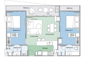 2 Bedroom Apartment in Laguna area, Phuket at Skypark Elara Complex