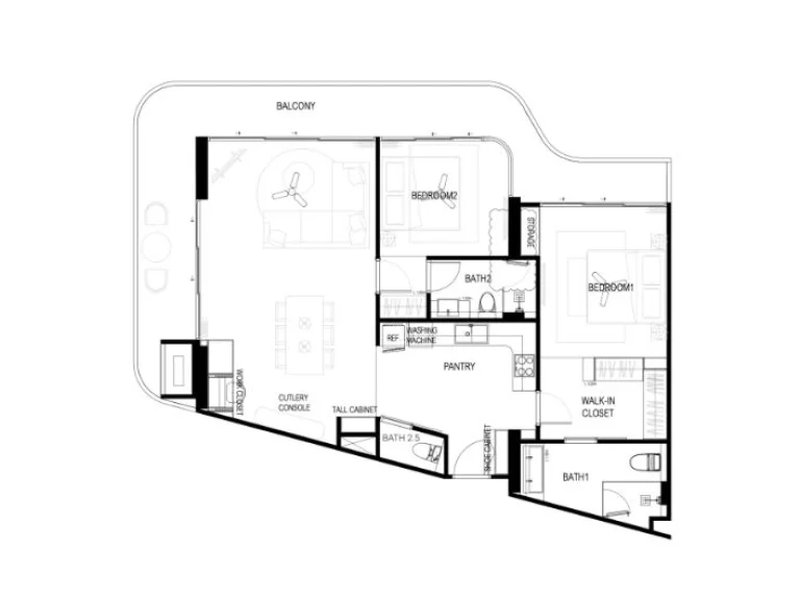 Luxury 2 Bedroom apartment in Laguna area, Phuket in the new Laguna Golf Residences Hibiscus complex