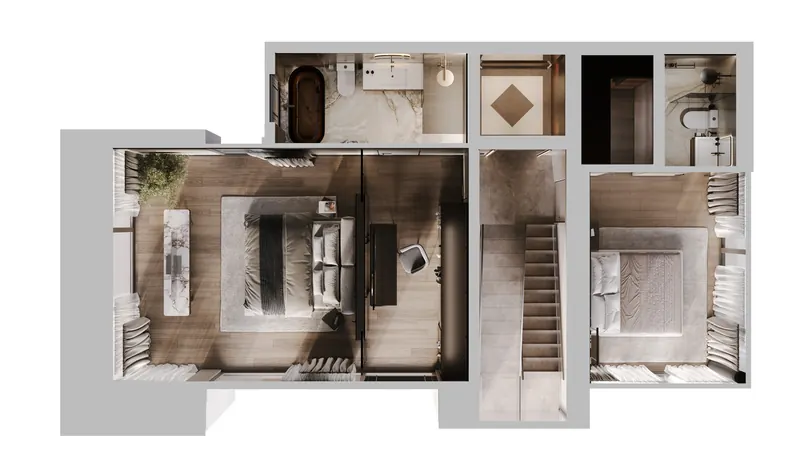 Floor plan of villa in Karon