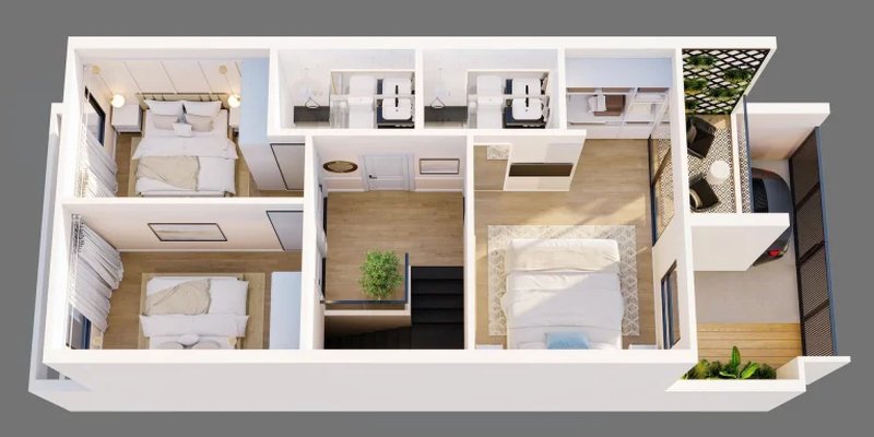 Two-storey 3 bedroom townhouse near Nai Yang Beach, Phuket in Sun&Sea by Chao Wilai