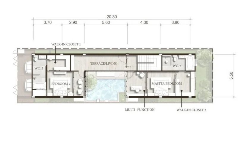 Two-storey 3 bedroom villa with private pool in Talang area, Phuket at Prime Villas Srisoonthorn