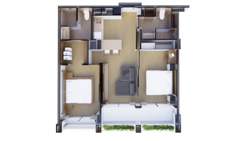 2 Bedroom Apartment in Layan Area, Phuket at The Momentum Terra Grove Layan