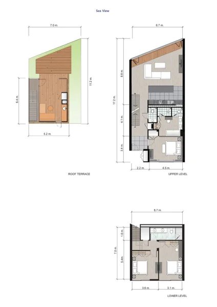 3 Bedroom Penthouse with Private Roof Terrace in Patong, Phuket at Blue Point Condo Patong