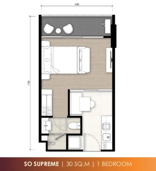 1 Bedroom Apartment near Kata Beach, Phuket at So Origin Kata Complex