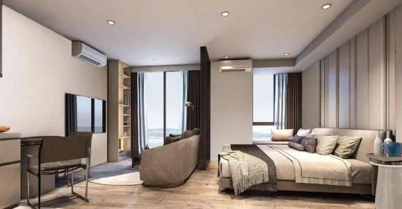 Bedroom of condo in Karon