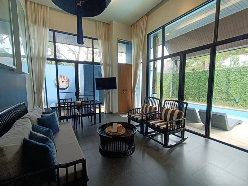 Finished villa with 2 bedrooms and a swimming pool in Wings Villas complex