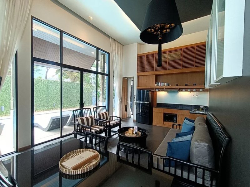 Finished villa with 2 bedrooms and a swimming pool in Wings Villas complex