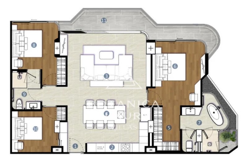 3 Bedroom Apartment in Bang Tao, Phuket at Botanica Hythe Condominium