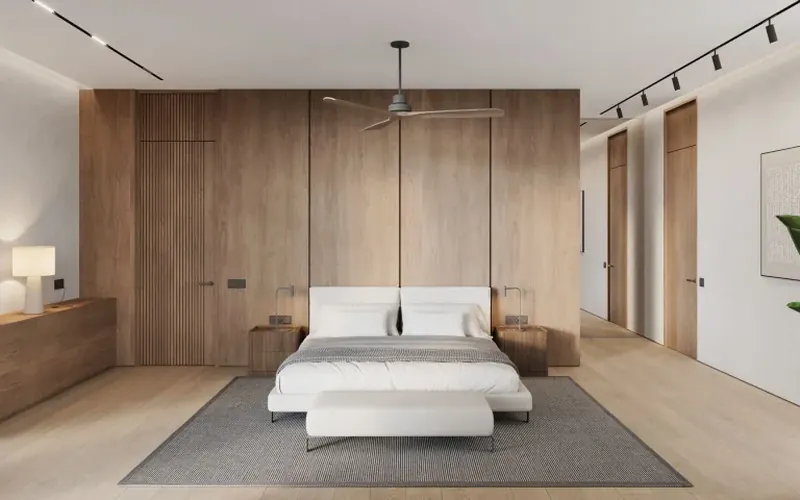 Bedroom of villa in Ко Каео