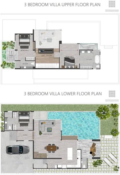 Two-storey 3 bedroom villa with private pool in Cherng Talai area, Phuket in Riverhouse Phuket