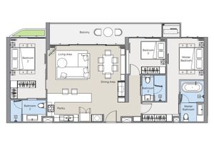 3 Bedroom Apartment next to the Lagoon, Phuket at Laguna Lakelands Waterside Residences