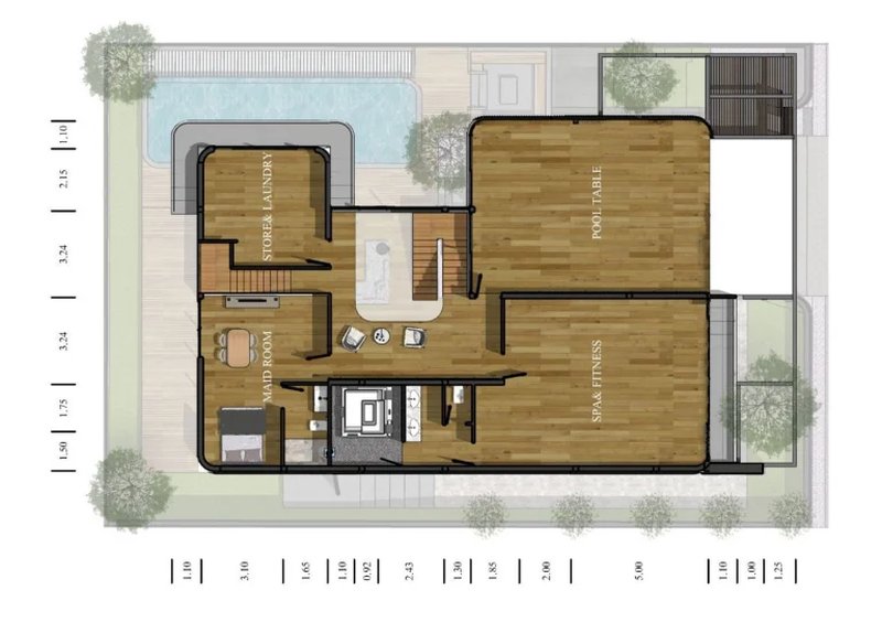 Three-storey 3 bedroom villa with private pool in Mai Khao area, Phuket in Allthai Village