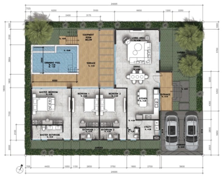 3 Bedroom Villa with pool in Rawai, Phuket in Ka Village Complex