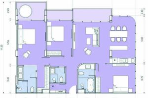 3 Bedroom Apartment in Cherng Talai Area, Phuket at Pirak Condominium