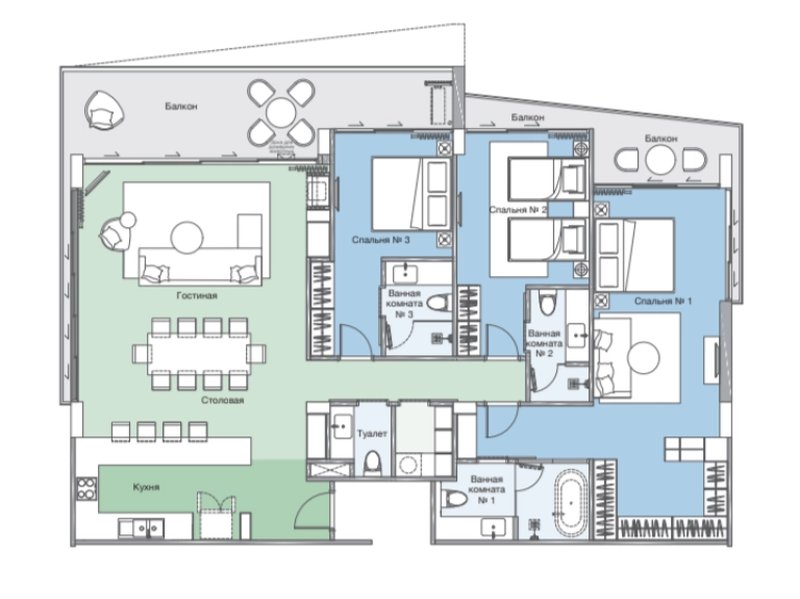 3 Bedroom Apartment in Laguna area, Phuket at Skypark Elara Complex
