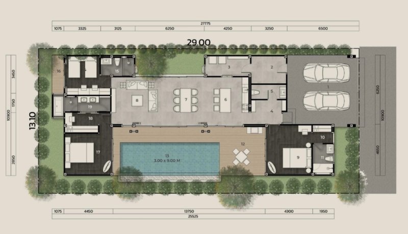 3 Bedroom Villa with private pool in Bang Tao, Phuket at The Ozone Grand Residences