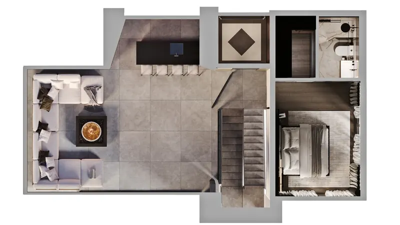 Floor plan of villa in Karon