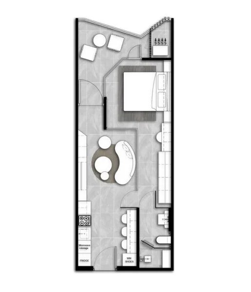 One Bedroom Apartment 600 meters from Kamala Beach, Phuket at Citygate De Phuket