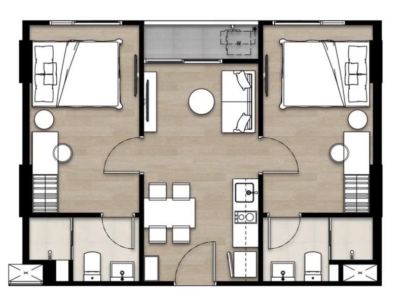 2 Bedroom Apartment in Katu District, Phuket at The Origin Kathu-Patong