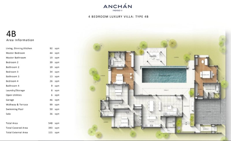 4 Bedroom Villa with private pool in Talang area, Phuket in Anchan Indigo