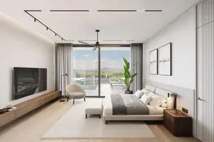 Bedroom of villa in Ко Каео