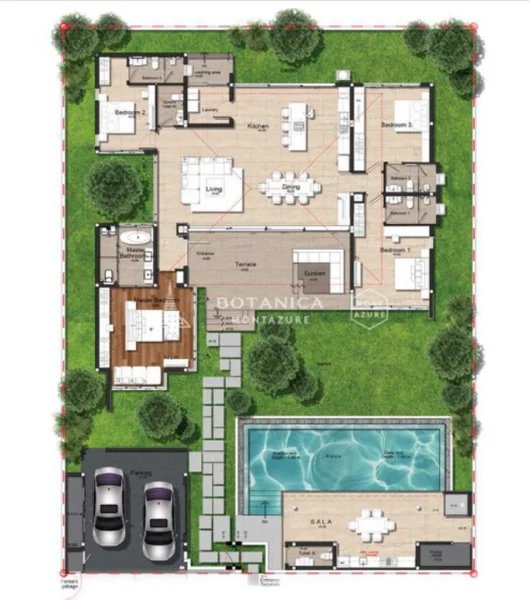 4 Bedroom villa with private pool near Kamala Beach, Phuket in Botanica Montazure