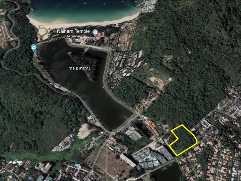 Land plot of 6.45 rai at Nai Harn beach, Phuket