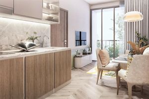 1 ห้องนอนอพาร์ทเม้น 50 เมตรจากทะเลในที่ซับซ้อนชื่อระเบียง