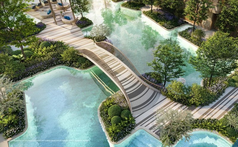 1 ห้องนอนอพาร์ทเม้น 50 เมตรจากทะเลในที่ซับซ้อนชื่อระเบียง