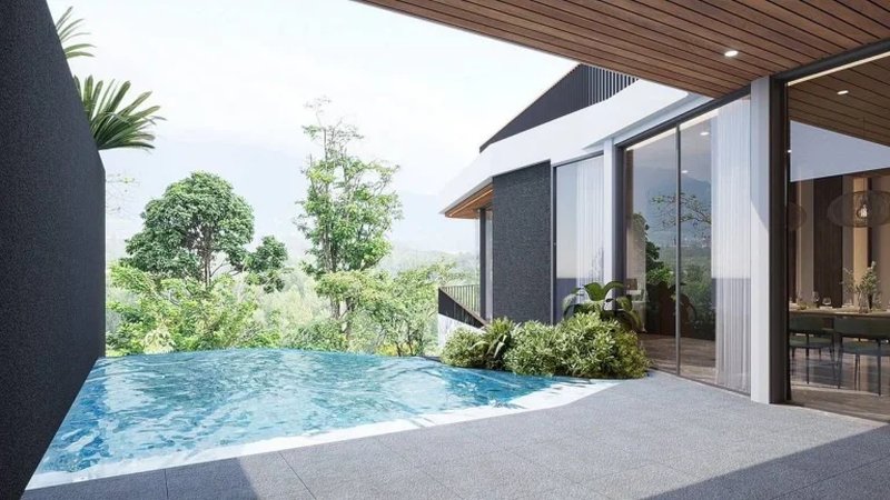 Three-storey 3 bedroom villa with pool in Layan, Phuket in Akra collection Layan