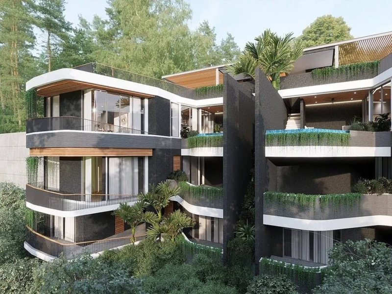 Three-storey 3 bedroom villa with pool in Layan, Phuket in Akra collection Layan