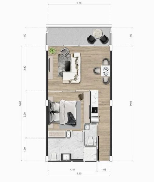 Spacious 1 Bedroom Apartment in Patong, Phuket at Coral Beach Oceanview Resort