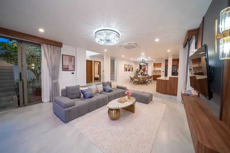 Living room of villa in Choeng Thale