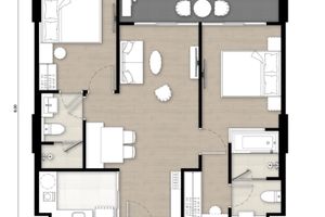 2 Bedroom Apartment 800 meters from Kata Beach, Phuket, in So Origin Kata Complex