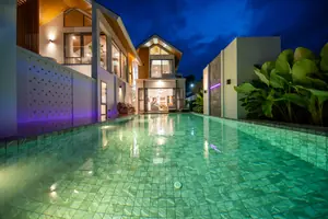 Pool area of villa in Choeng Thale