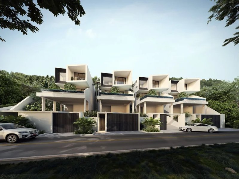 Three-storey villa with panoramic sea views in Mai Khao area, Phuket at Maison Sky Villas