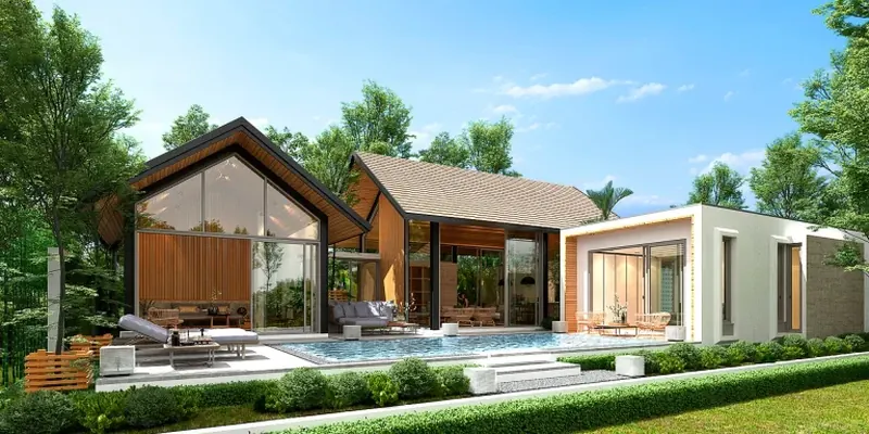 ภายนอกของคอนโดมิเนียม ในศรีซันตัน