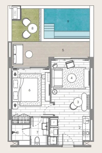 1 Bedroom Apartment with Private Pool near Bang Tao Beach, Phuket in Sudara Phuket